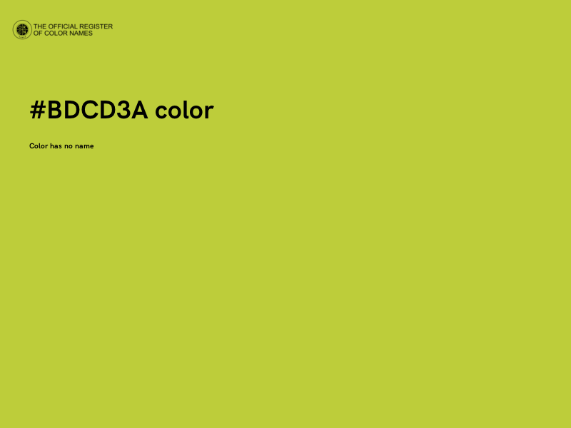 #BDCD3A color image
