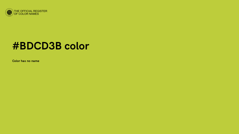 #BDCD3B color image