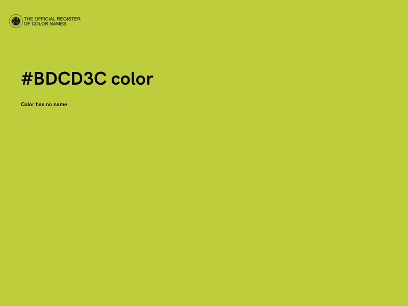 #BDCD3C color image