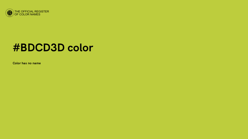#BDCD3D color image