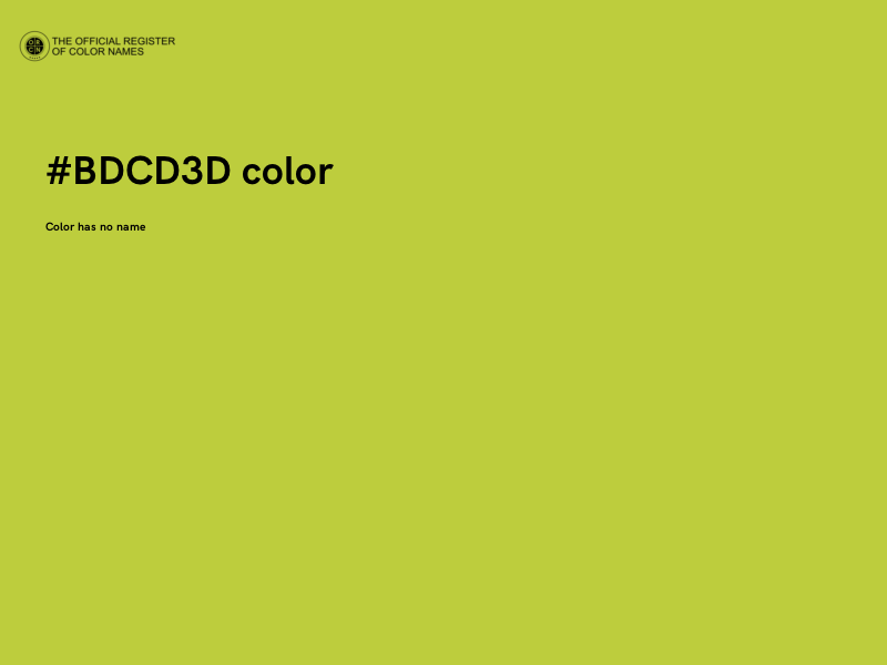 #BDCD3D color image