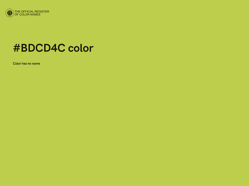 #BDCD4C color image
