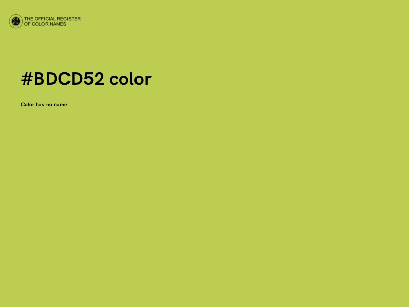 #BDCD52 color image
