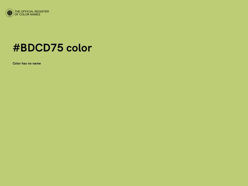 #BDCD75 color image