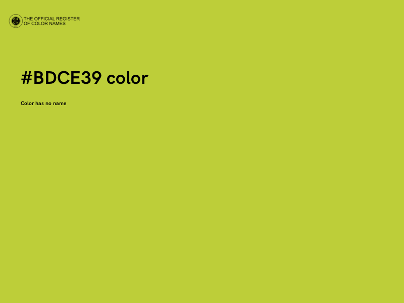 #BDCE39 color image