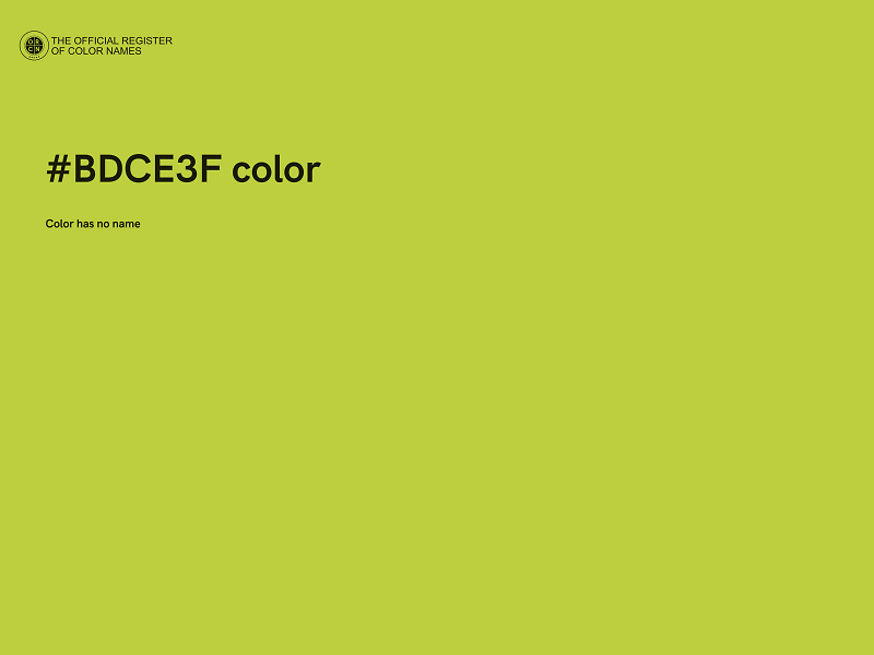 #BDCE3F color image