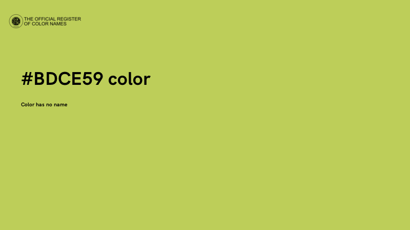 #BDCE59 color image