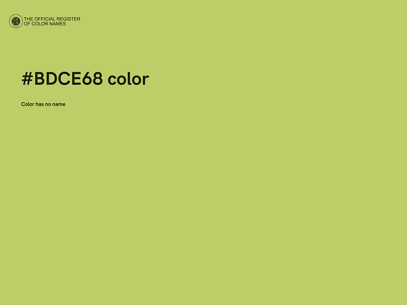 #BDCE68 color image