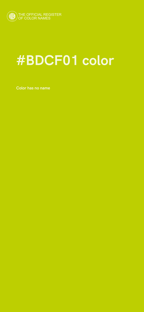 #BDCF01 color image