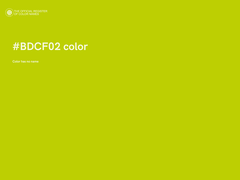 #BDCF02 color image