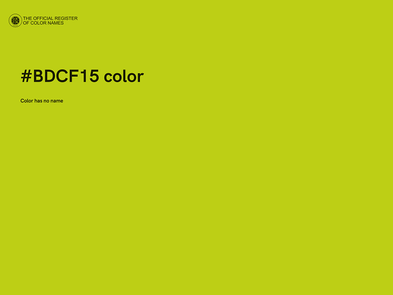 #BDCF15 color image