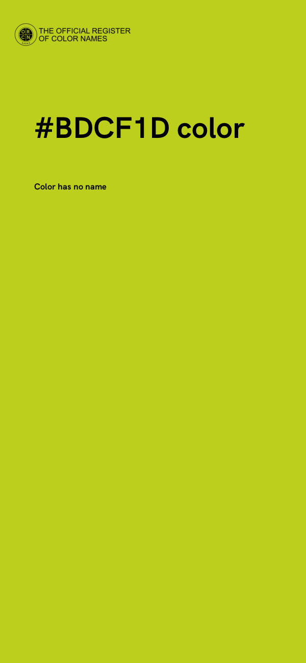 #BDCF1D color image