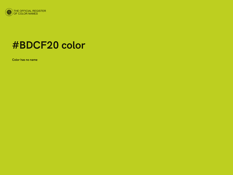 #BDCF20 color image