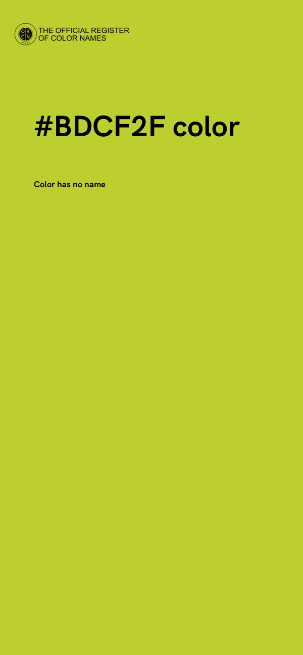 #BDCF2F color image