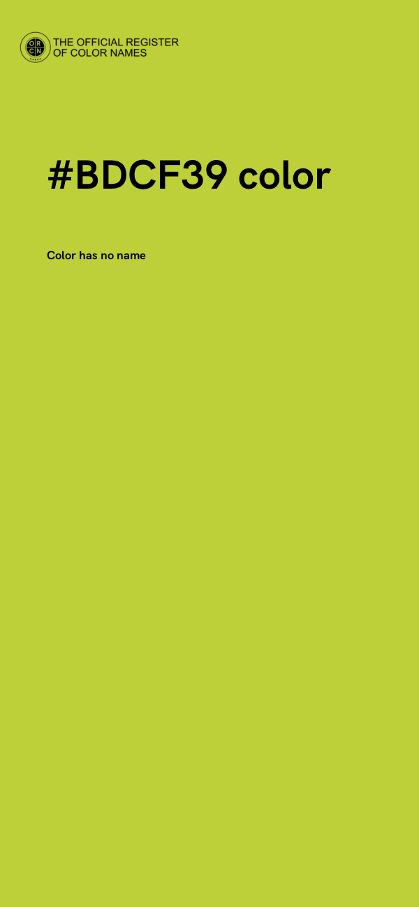 #BDCF39 color image