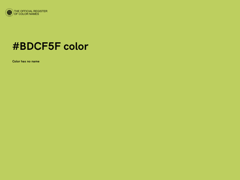 #BDCF5F color image