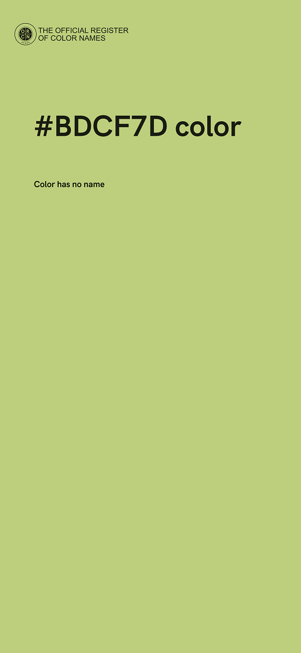 #BDCF7D color image