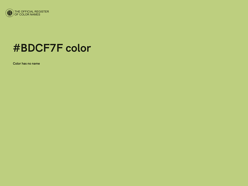 #BDCF7F color image