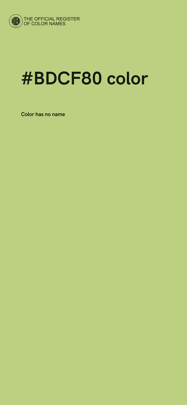 #BDCF80 color image