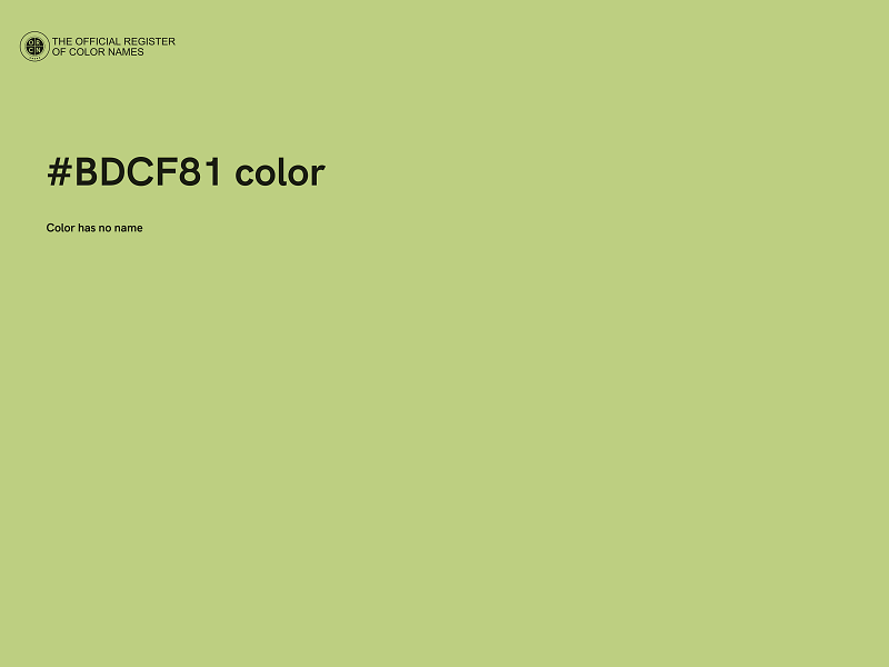 #BDCF81 color image