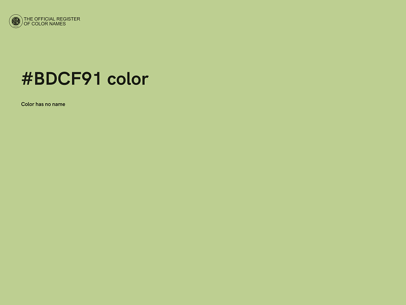 #BDCF91 color image