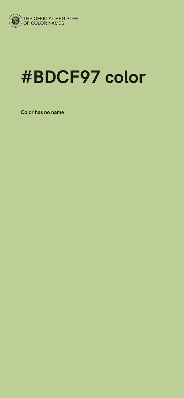 #BDCF97 color image