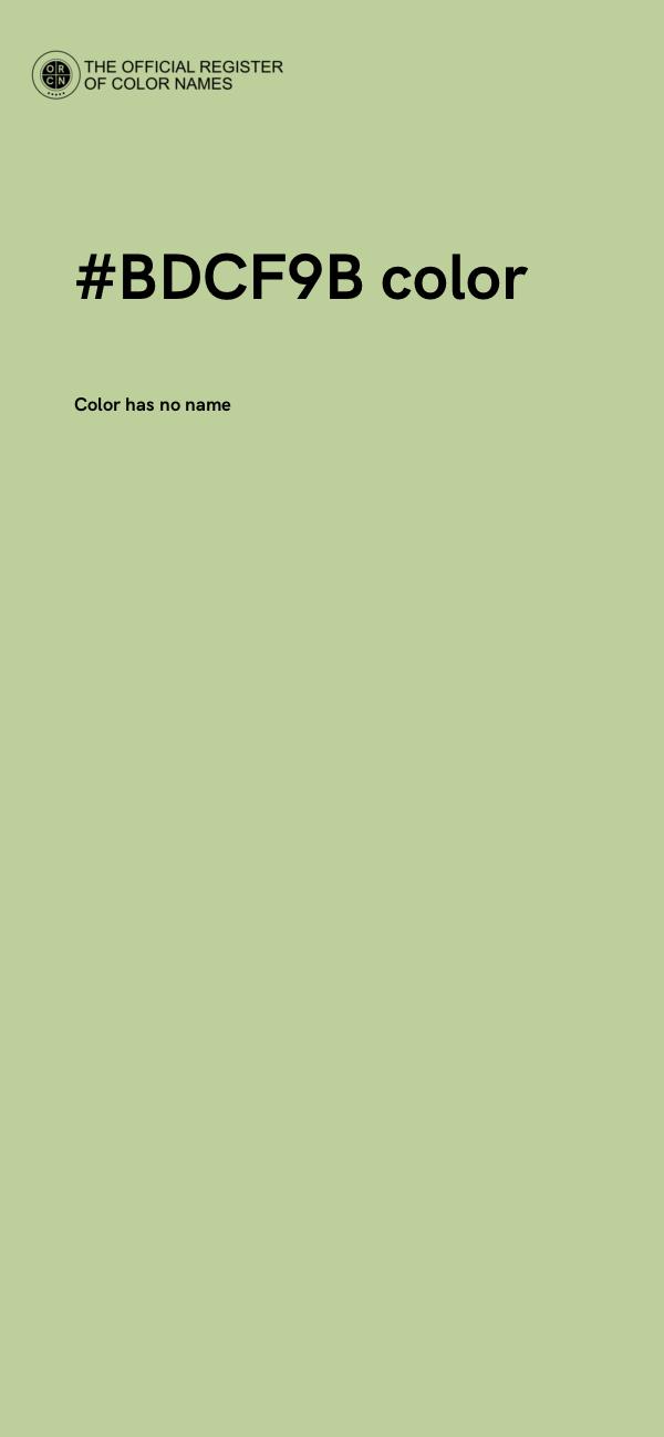 #BDCF9B color image