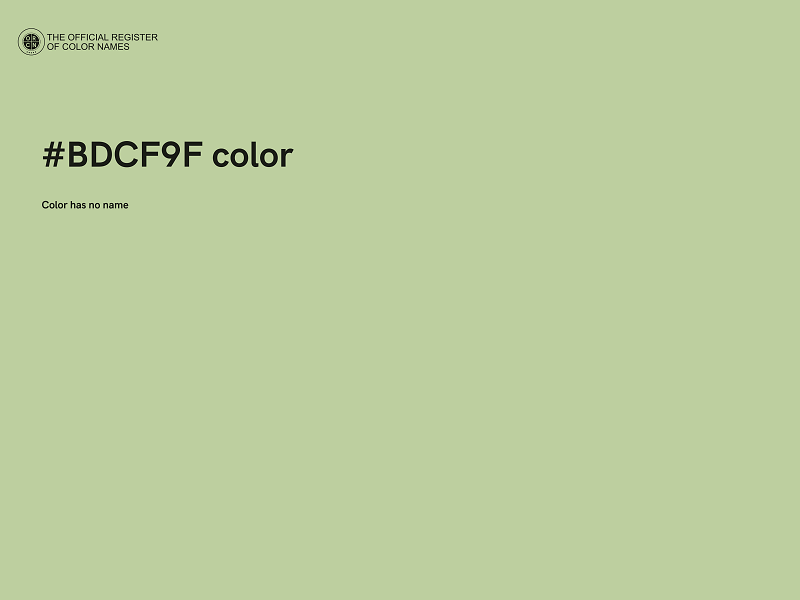 #BDCF9F color image