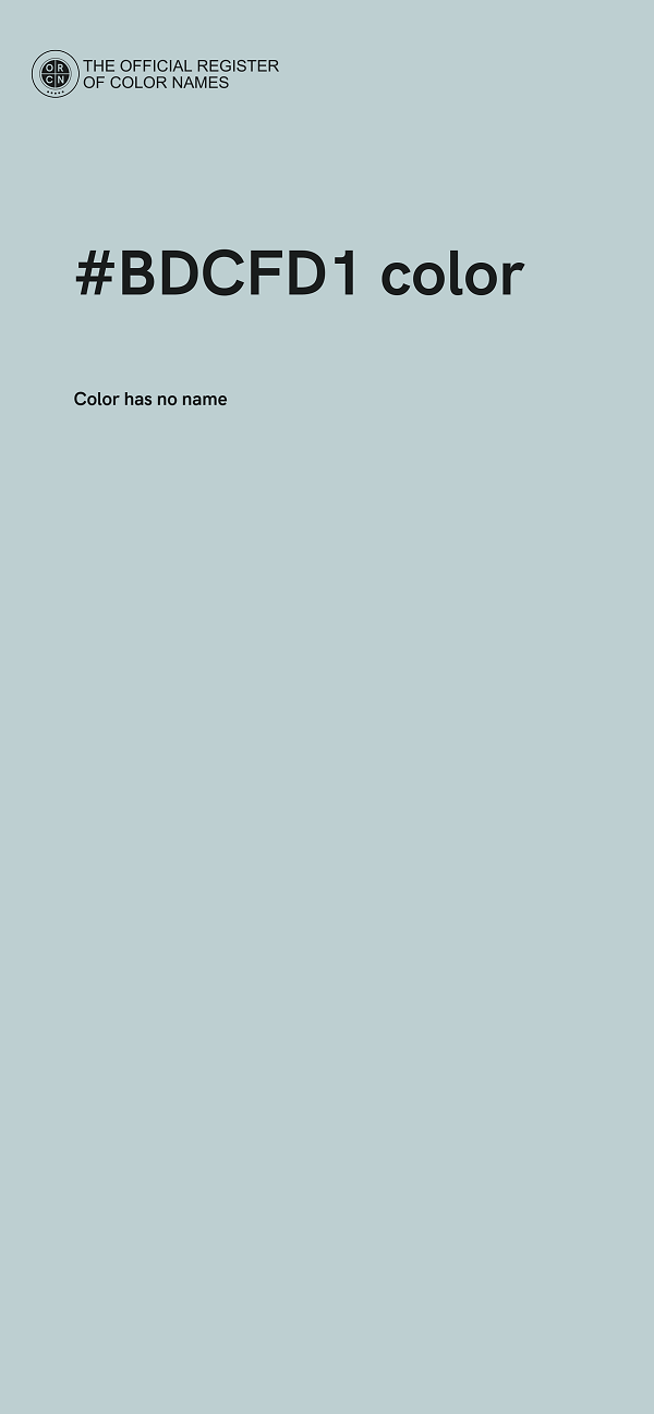 #BDCFD1 color image