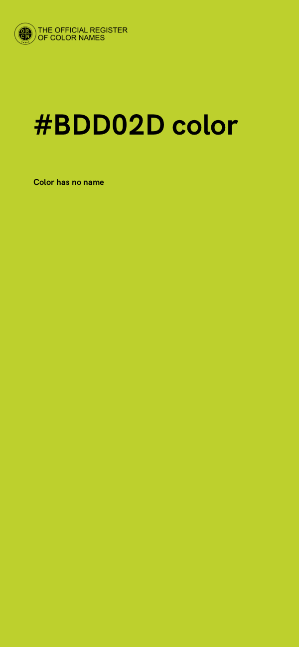 #BDD02D color image