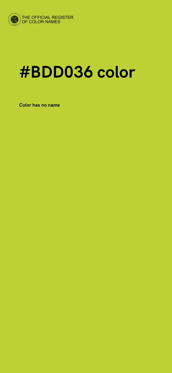 #BDD036 color image
