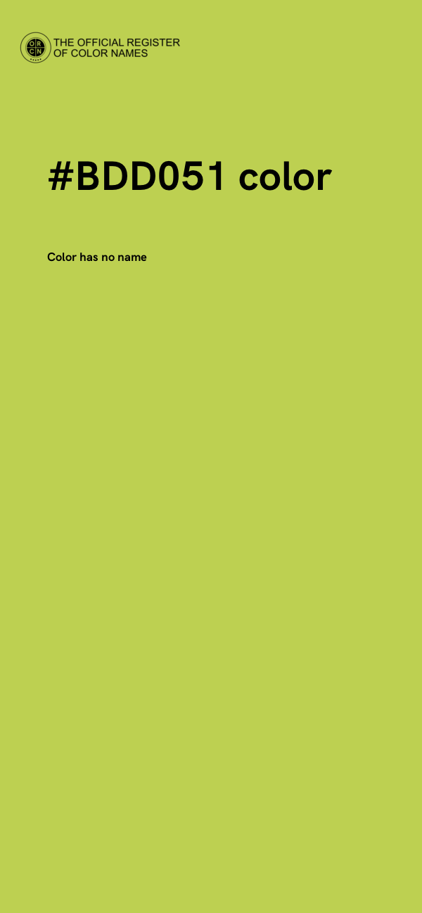 #BDD051 color image