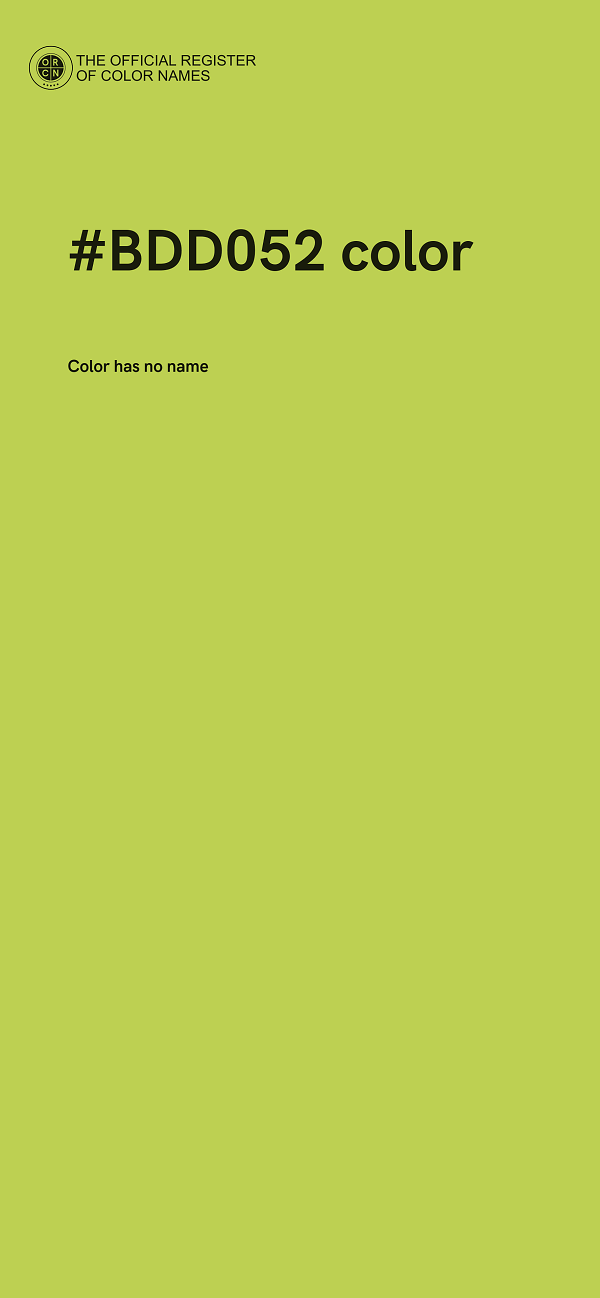 #BDD052 color image
