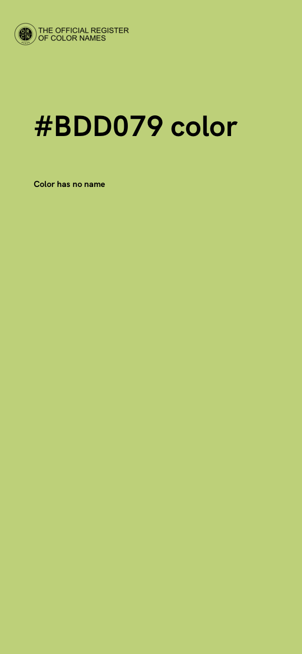 #BDD079 color image
