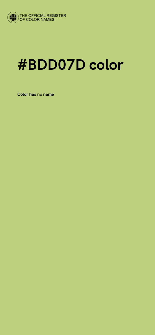 #BDD07D color image
