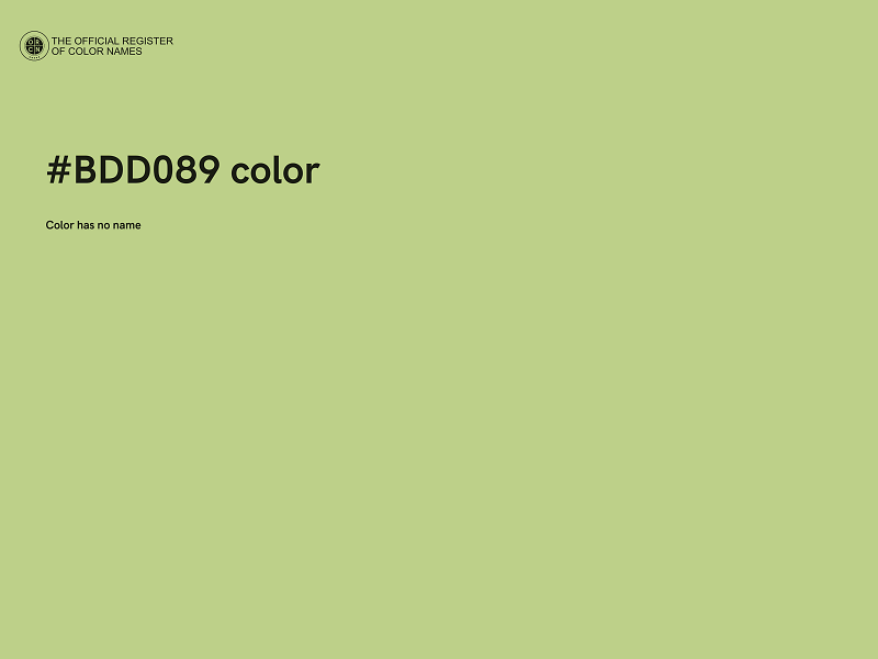 #BDD089 color image