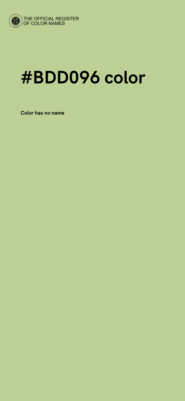#BDD096 color image