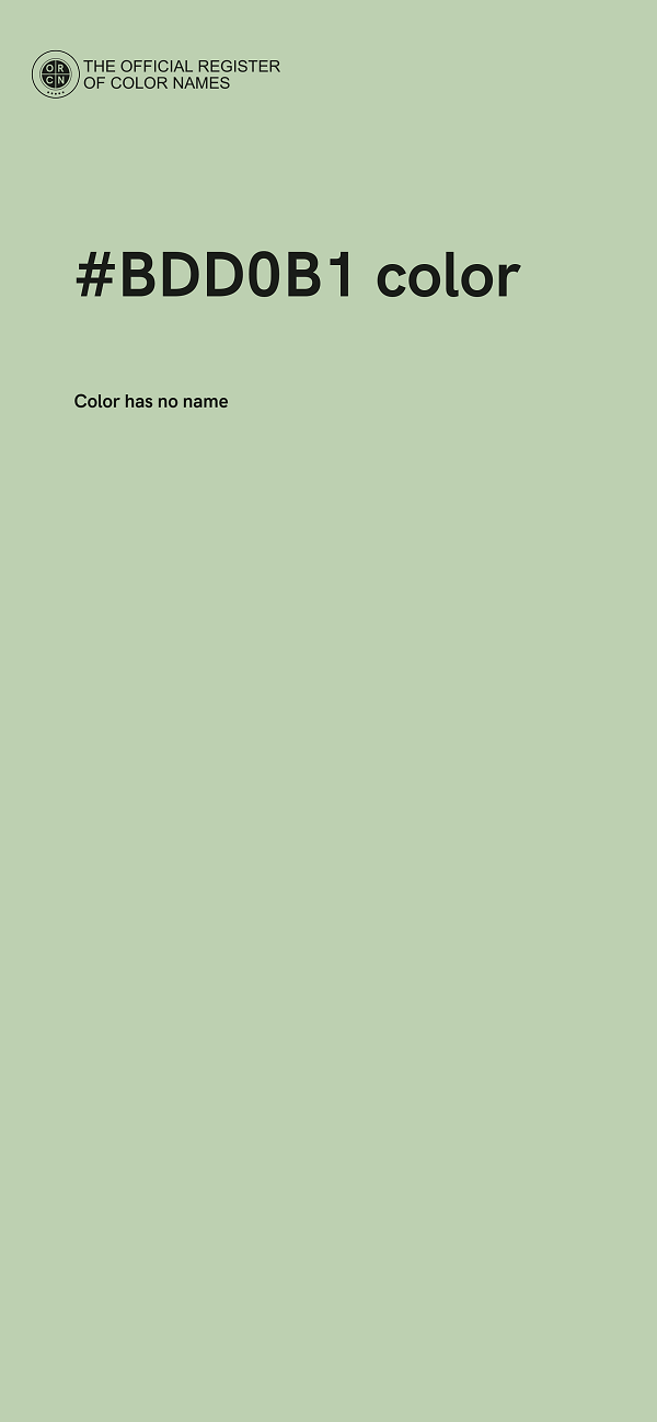 #BDD0B1 color image