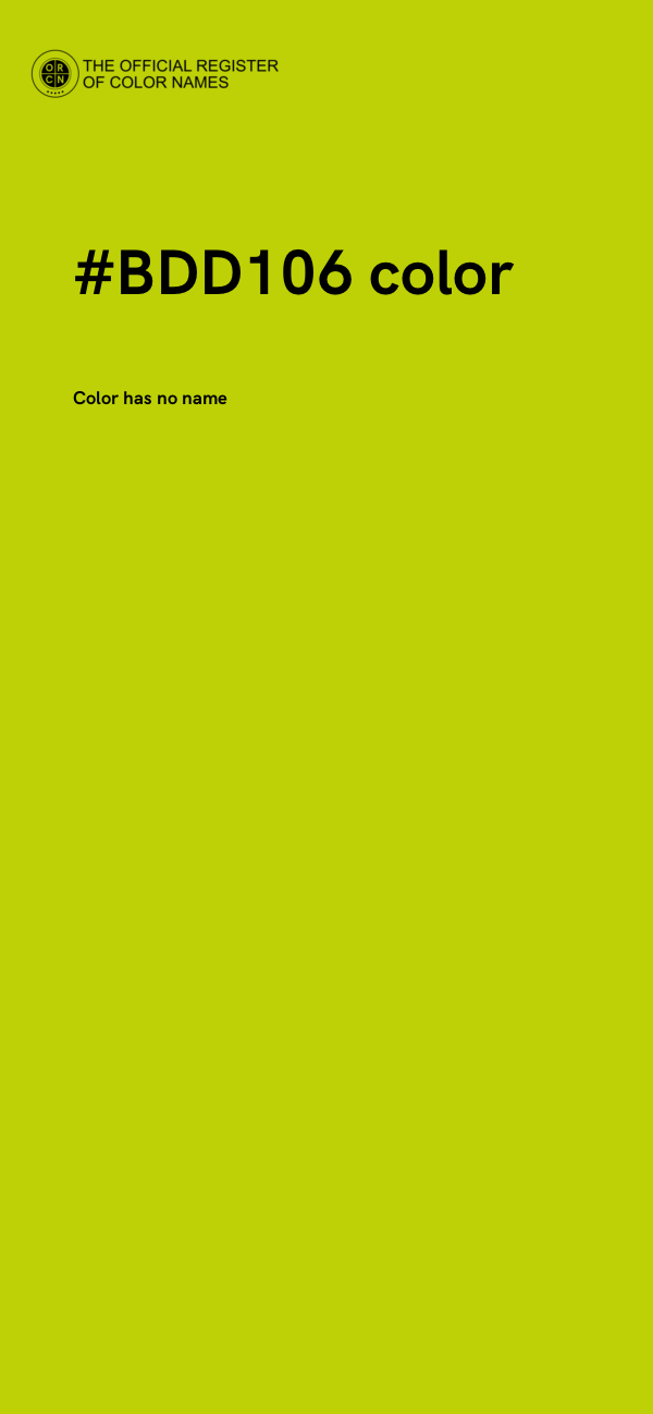 #BDD106 color image