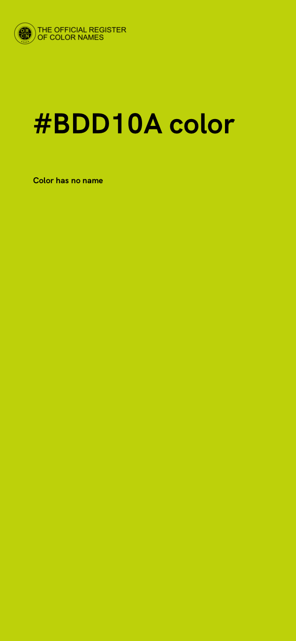 #BDD10A color image
