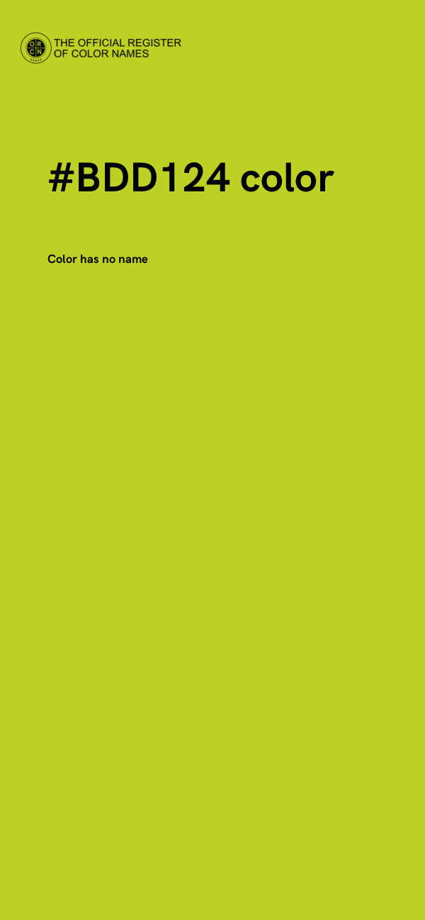 #BDD124 color image