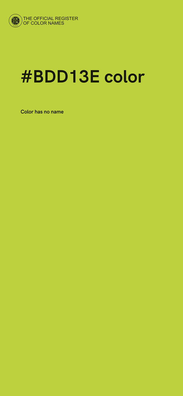 #BDD13E color image