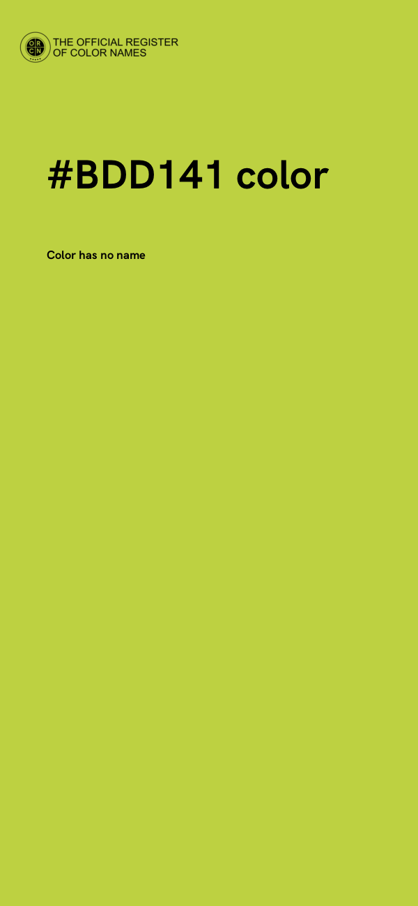 #BDD141 color image