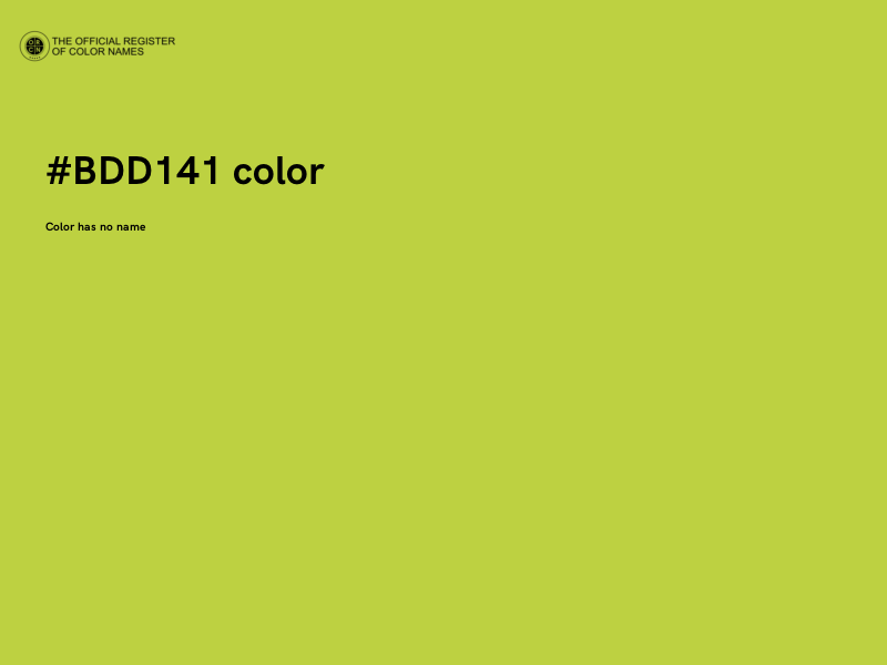 #BDD141 color image