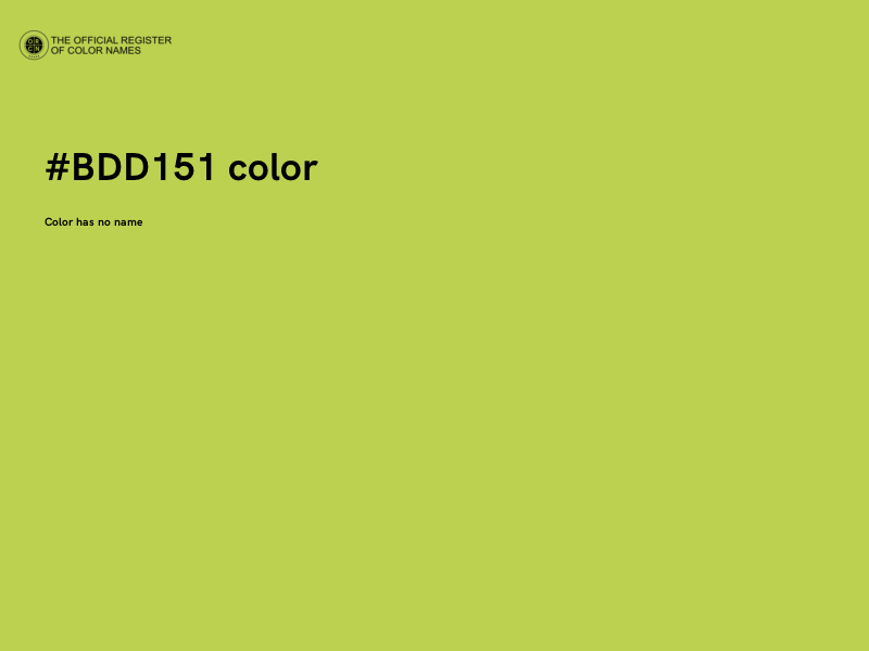 #BDD151 color image