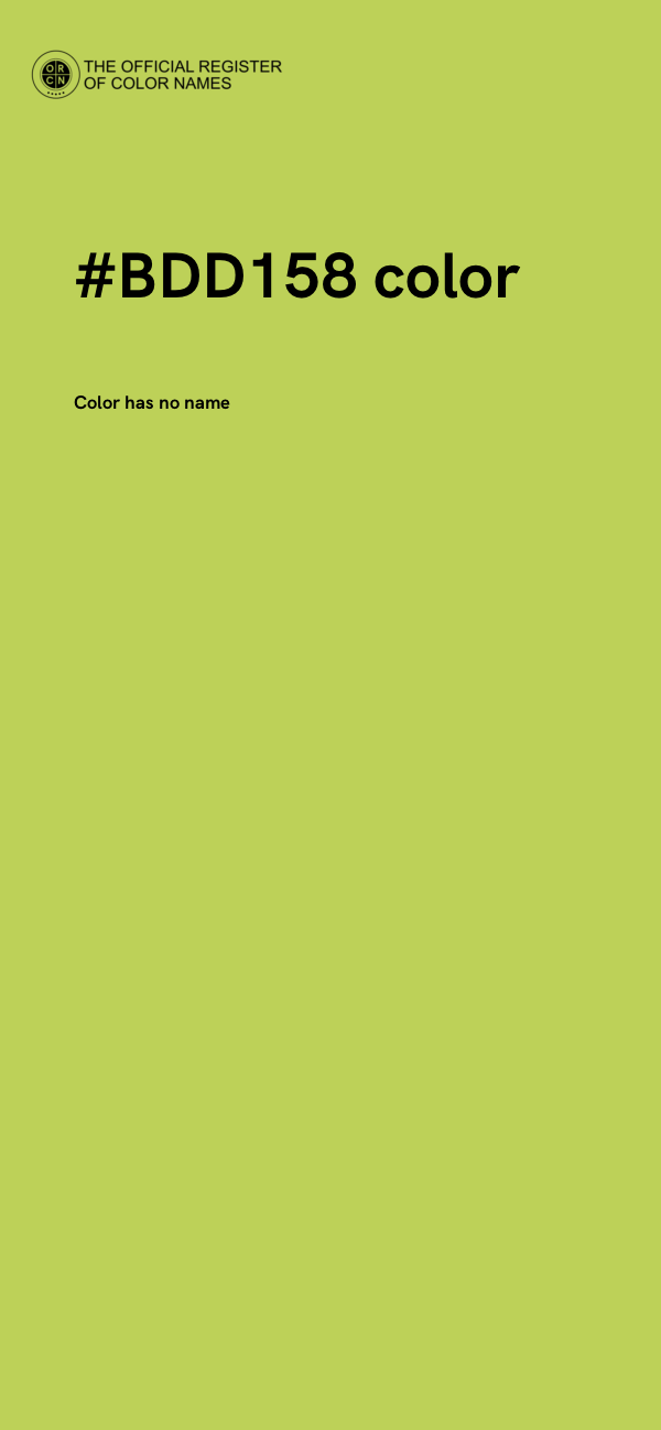 #BDD158 color image