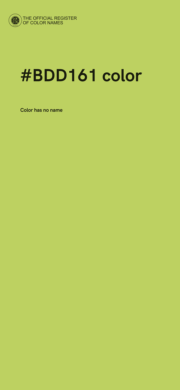 #BDD161 color image