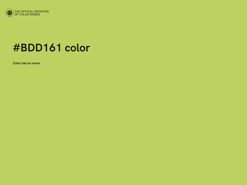 #BDD161 color image