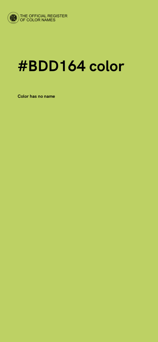 #BDD164 color image