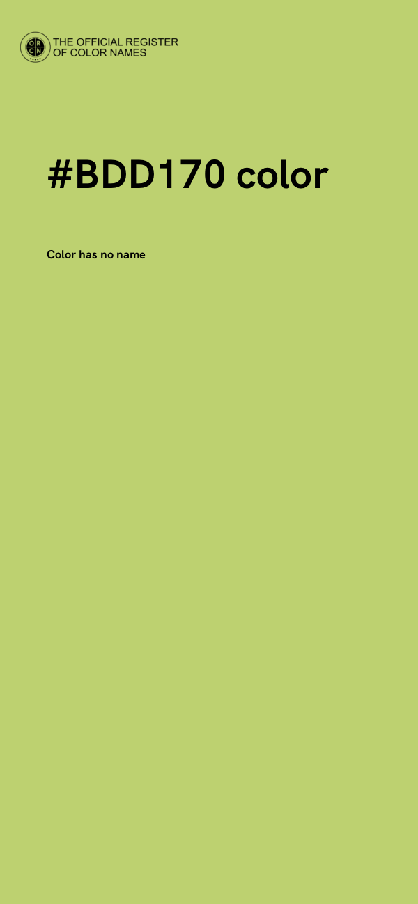 #BDD170 color image